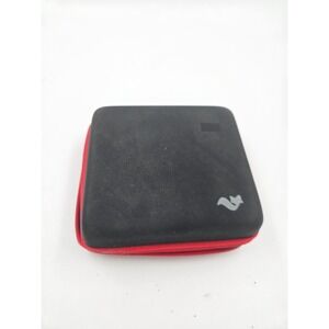 Fox Hard Shell Electronics Accessory Travel Case Black Red Zipper Organizer